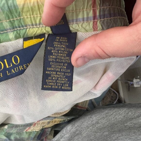Polo Ralph Lauren Mens Multicolor Plaid Bathing Suit Swim Trunks size M EUC - Picture 5 of 8